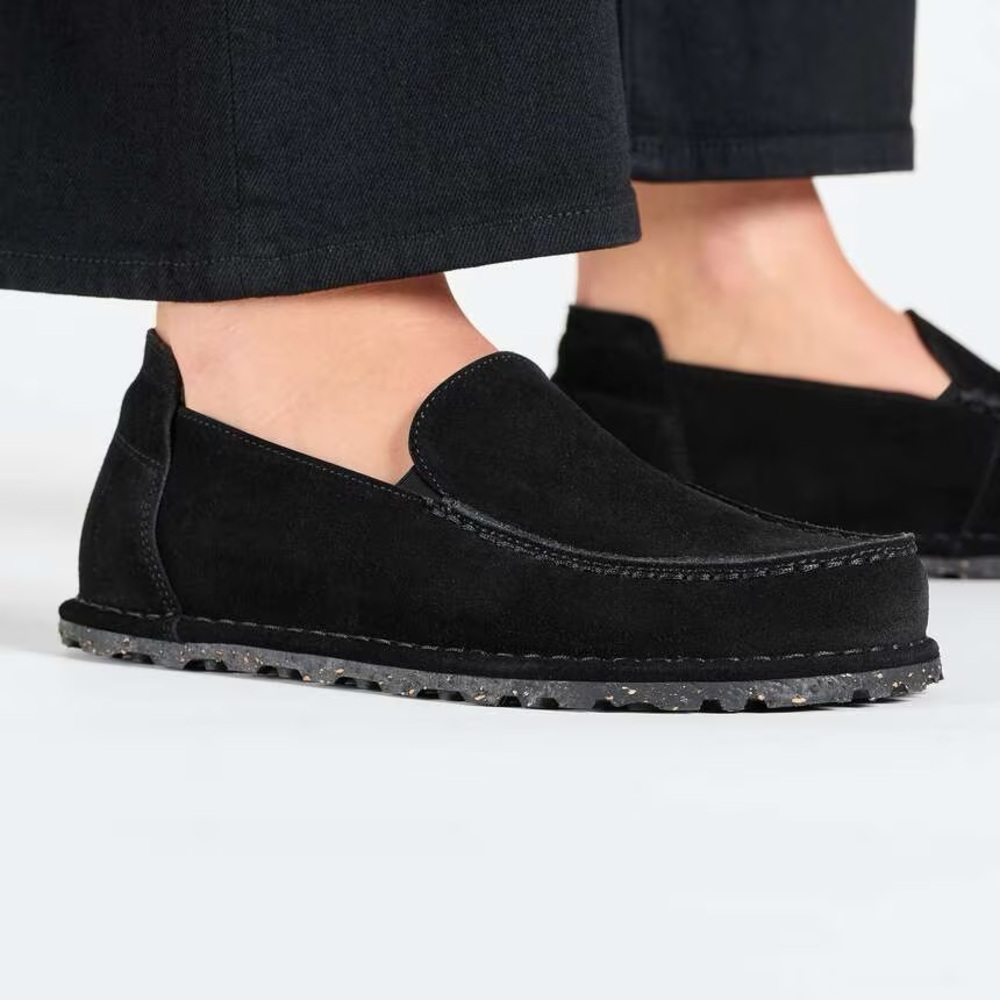 Birkenstock Women’s Black Suede Slip-Ons